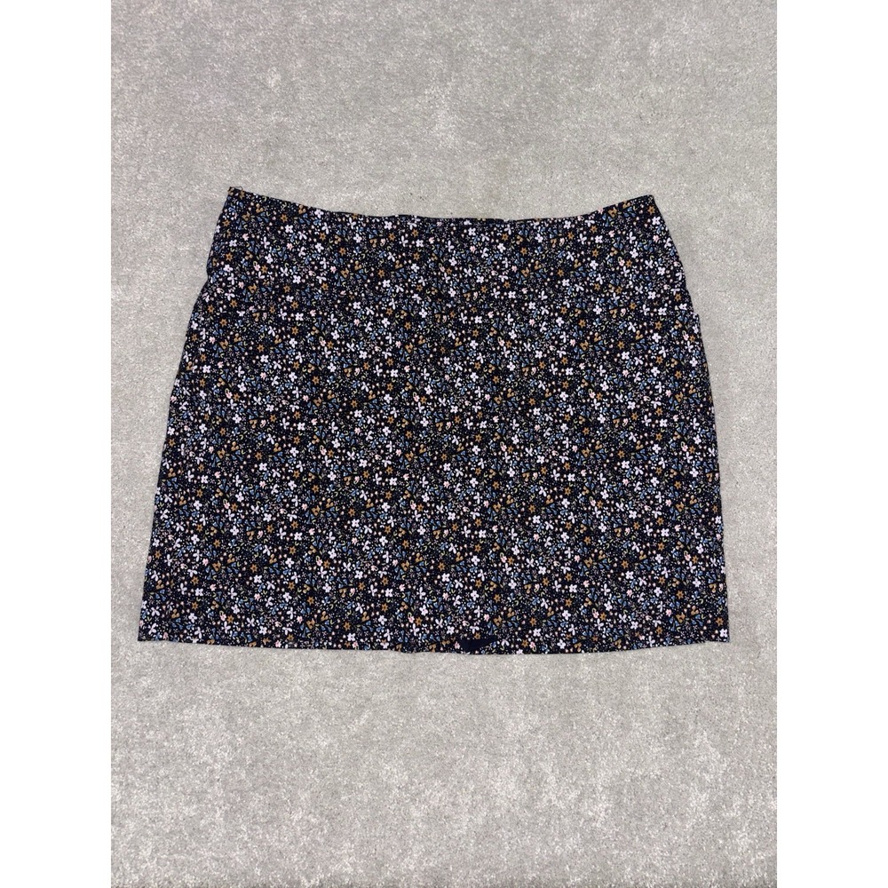 Swing Control Womens 12 Athletic Skort Navy Multi Floral Print Golf Athleisure